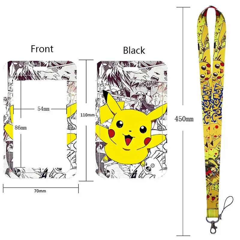 Pikachu Neck Strap Lanyard for Keys – ID Badge Holder, Keychain, Key Rings, Fashion Accessory Gift