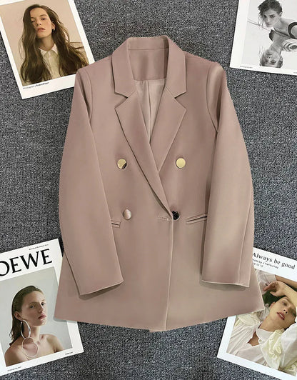 2023 Women's Elegant Single Button Blazer – Slim Fit Long Sleeve Office Jacket for Autumn & Winter