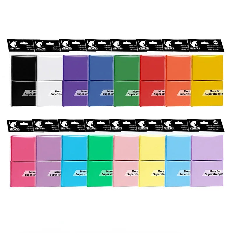 100PCS Matte Trading Card Sleeves – 66x91mm Standard Size Protectors for TCG, Tarot & Board Games, Durable Card Shield Covers