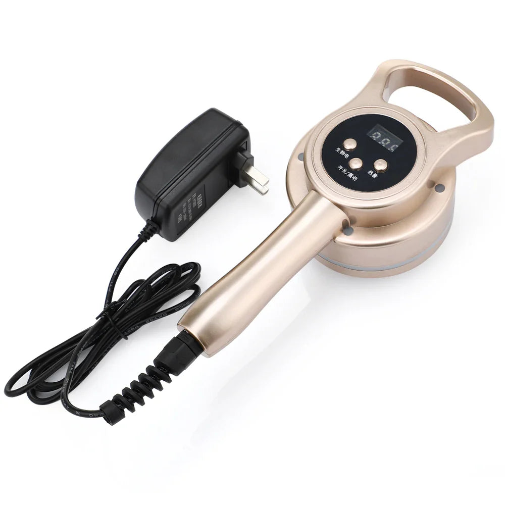 Electric Meridian Brush with Heating – Slimming Anti-Cellulite Fat Burner, Micro-Current Guasha Lymphatic Drainage Massage