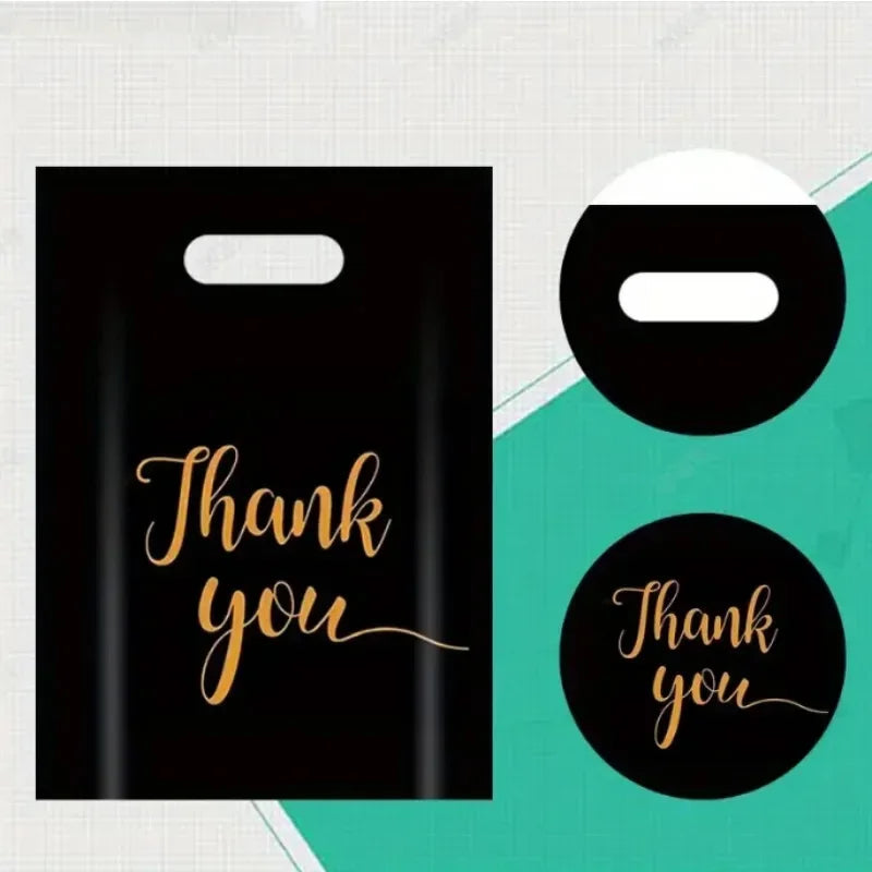 100PCS Black Thanksgiving Gift Bags – Candy & Product Packaging for Wedding, Birthday, Party Decoration