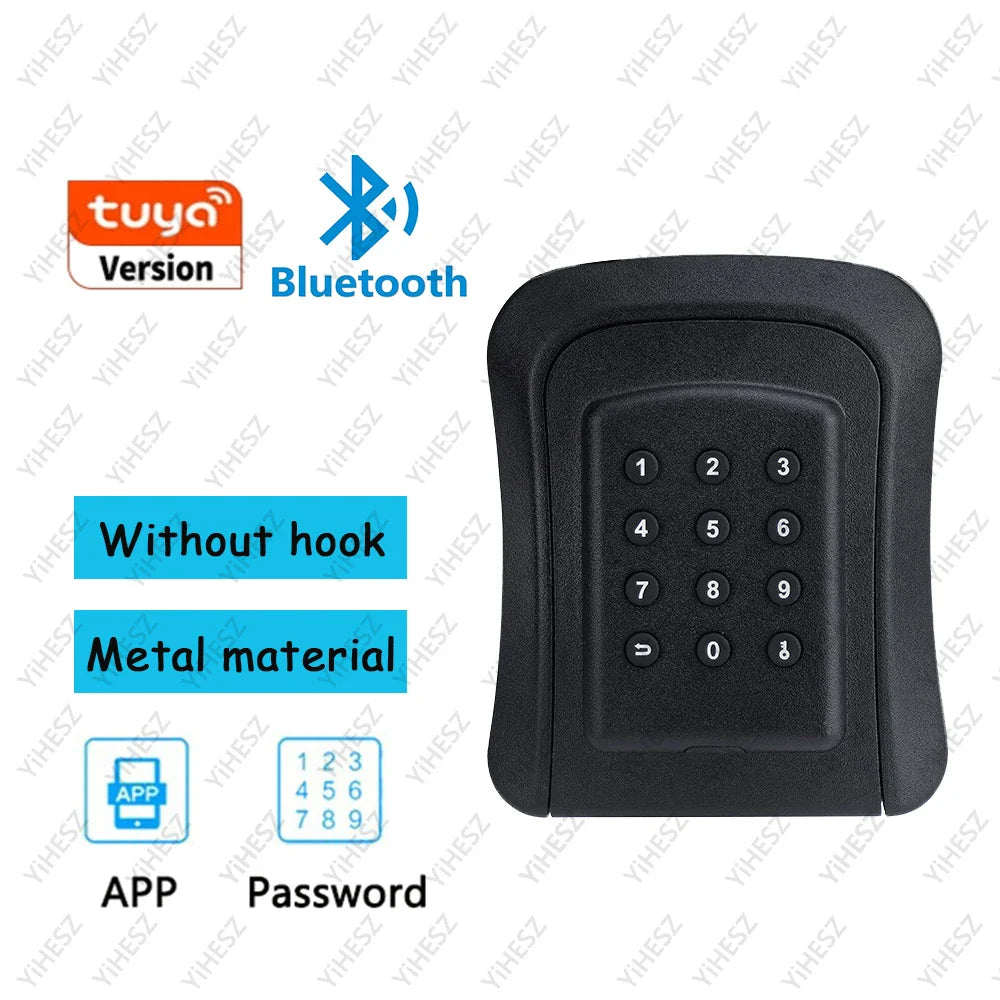 Tuya/TTlock Smart Password Key Box – Outdoor IP65 Waterproof Anti-Theft Wall Mount Security Safe in ABS/Metal