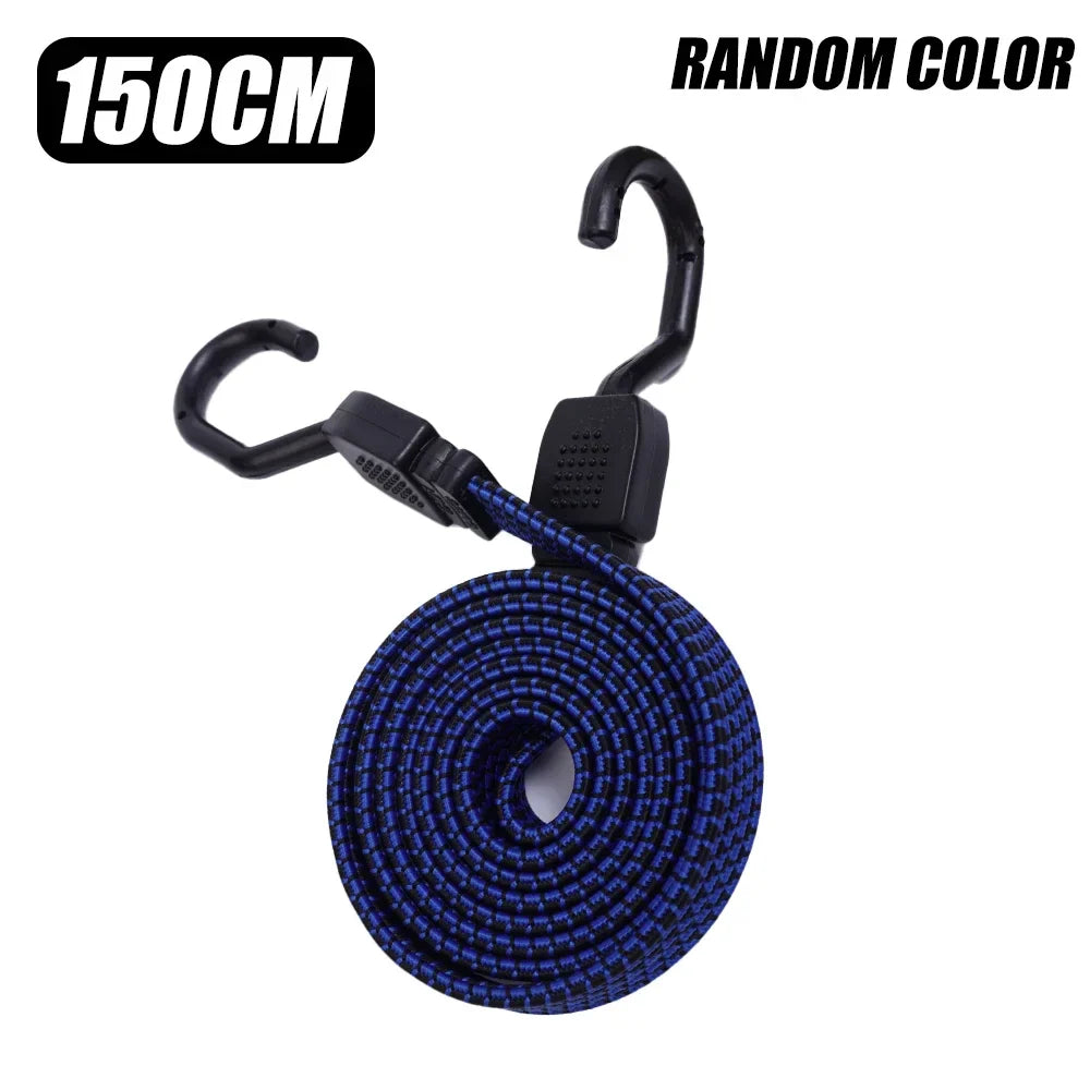 Elastic Rubber Luggage Rope with Hooks – Adjustable Strap for Bikes, Roof Racks, and Car Accessories
