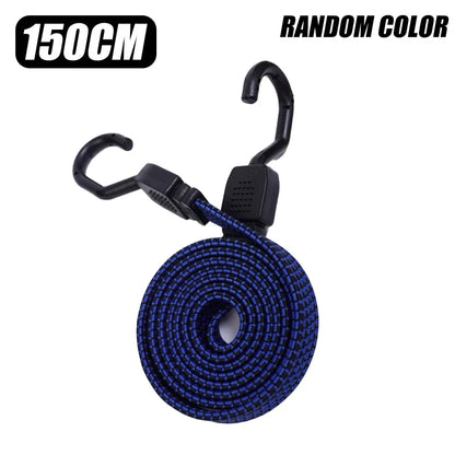 Elastic Rubber Luggage Rope with Hooks – Adjustable Strap for Bikes, Roof Racks, and Car Accessories