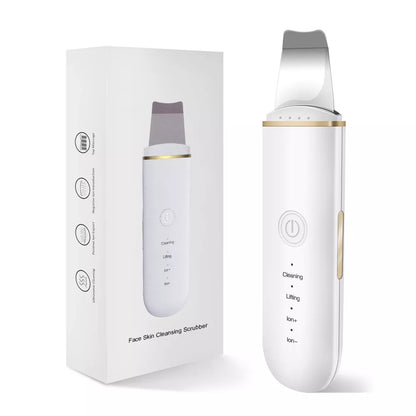 Ultrasonic Skin Scrubber - Vibration Face Spatula for Blackhead Removal, Deep Cleaning, Cavitation Peeling, and Facial Lifting Skincare