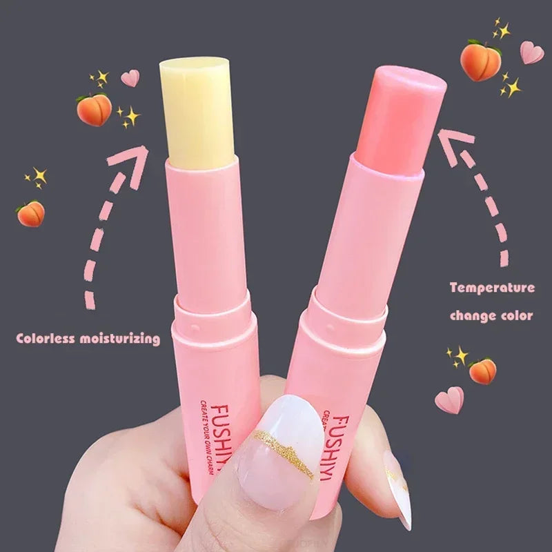 Peach Color-Changing Lip Balm – Long Lasting Moisturizing Hydrating Lip Gloss & Lip Care