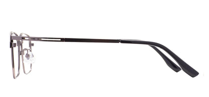 Comfortable Rectangular Men’s Business Glasses – Full Rim Browline Metal Frame for Optical Prescription Lenses