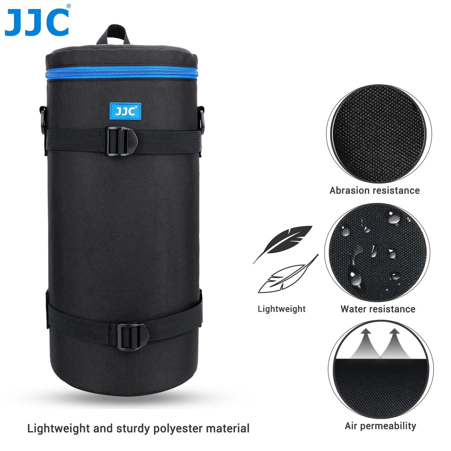 JJC Large Camera Lens Pouch — Thick Protective Case for Nikon 180-600mm, Sony 200-600mm Zoom Lens