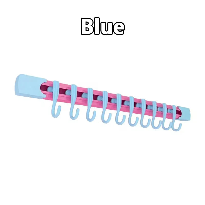 Non-Perforated Sliding Rail Hooks – Universal Kitchen & Door Storage Hooks for Household Shelves