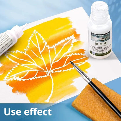 Art Masking Fluid – 18/30/75ml Stay White Cover Liquid for Watercolor Painting, School & Office Art Supplies