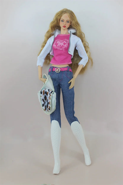 Handmade BABI CLOTHES Leather Overcoat – 11.5 Inch 30cm Doll BJD Outfit Accessories Gift