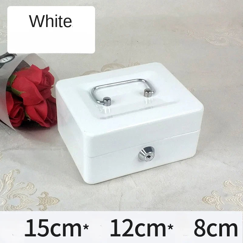 Security Cash & Key Safe Box — Steel Lockable Money, Coin, and Jewelry Storage for Home and Shop