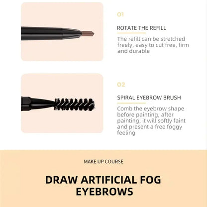 Waterproof Double-Headed Eyebrow Pencil — Fine Tip, Durable & Long-Lasting, Perfect for Beginners
