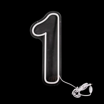 Numbers Neon Sign 0–9 – Acrylic LED Birthday, Wedding & Business Wall Decor with Switch