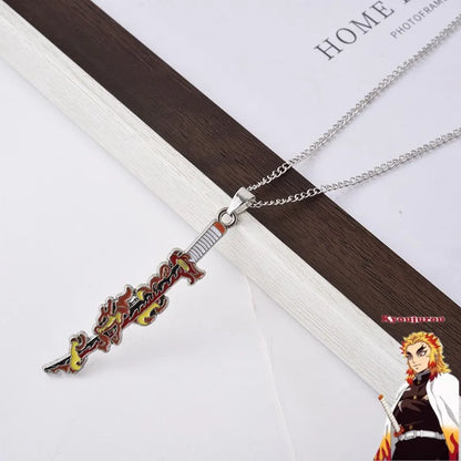 Demon Slayer Anime Necklace – Kimetsu no Yaiba Enamel Pendant Choker, Stainless Steel Cosplay Jewelry Gift