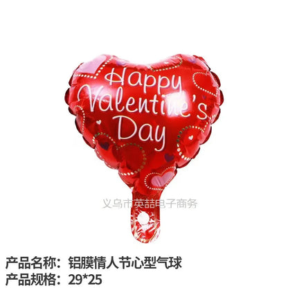 10-Inch Round Love-Shaped Aluminum Foil Balloon – English “Love” Design for Birthday, Valentine’s Day & Wedding Party Decorations