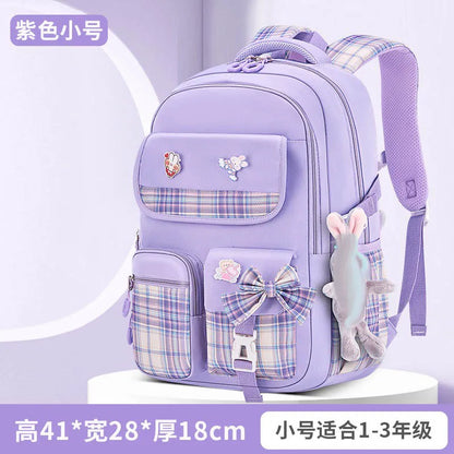Ergonomic Spine-Protecting School Backpack | Large Capacity, Lightweight Waterproof Bag for Elementary Girls