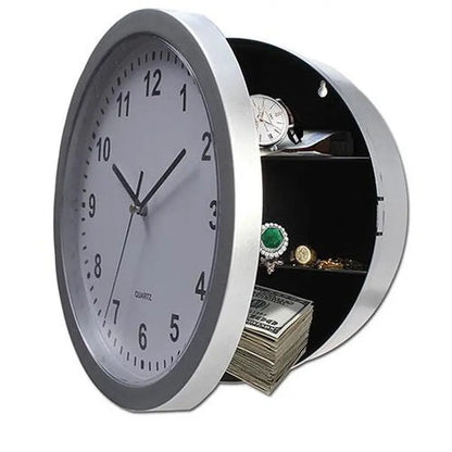 Secret Wall Clock with Hidden Compartment – Safe Box for Cash, Jewelry & Valuables (Home/Office Decoration)