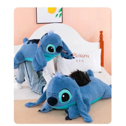 40cm Blue Stitch Plush Doll – Long Pillow Toy for Girls, Sleeping & Hugging Gift