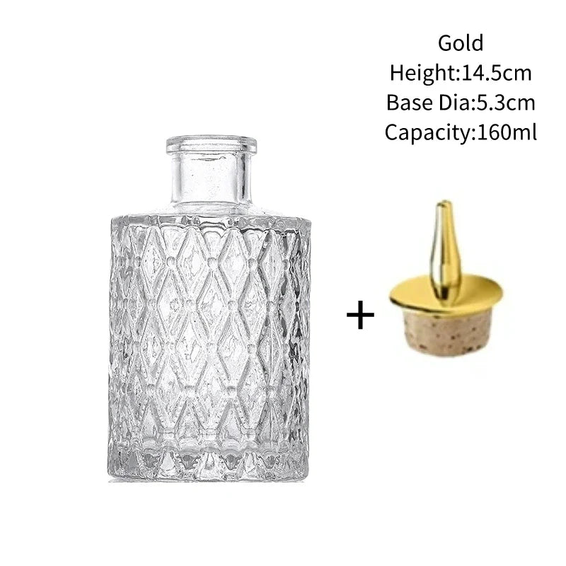 Vintage Glass Cocktail Bitters Bottles — Stainless Steel Cap Seasoning & Bar Accessories for Kitchen & Bartender Use