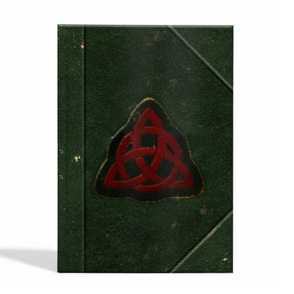 Book of Shadows Journal – Green Cover Bound Blank & Lined, 350 Pages for Spells & Records, Retro Gift Spellbook