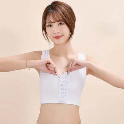 OWEQ Women’s Chest Binder – Breathable Sportwear Trans Crop Top, Flat Breast Binder, Tomboy Bra Tank, Stretch Shaping Corset