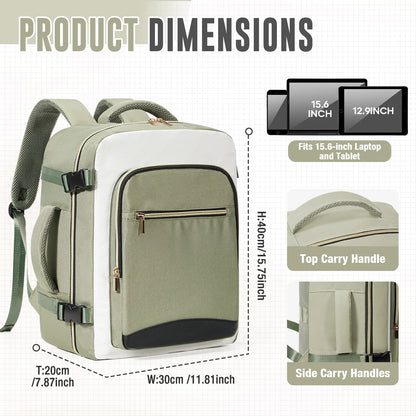 Ryanair 40x30x20 Travel Backpack - Airline Carry-On Laptop Bag for School, College & Outdoor Trips