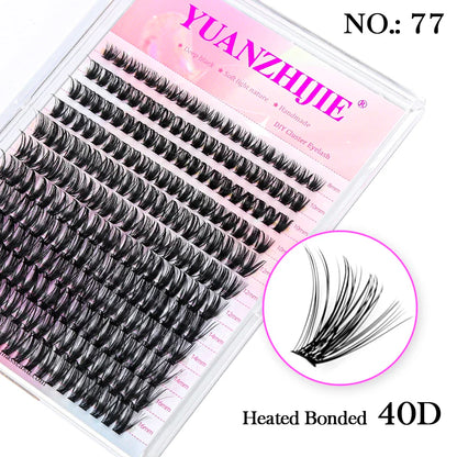 DIY 144 Cluster Lashes YUANZHIJIE – Natural C/D Curl Segmented Mink Individual Eyelash Extensions Kit for Home Makeup & Professional Volume Look (Free Shipping)