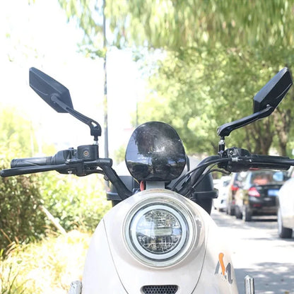 Adjustable Bicycle Rear View Mirror – Rotatable Handlebar Reflector with Wide-Angle Back Sight & Installation Tools