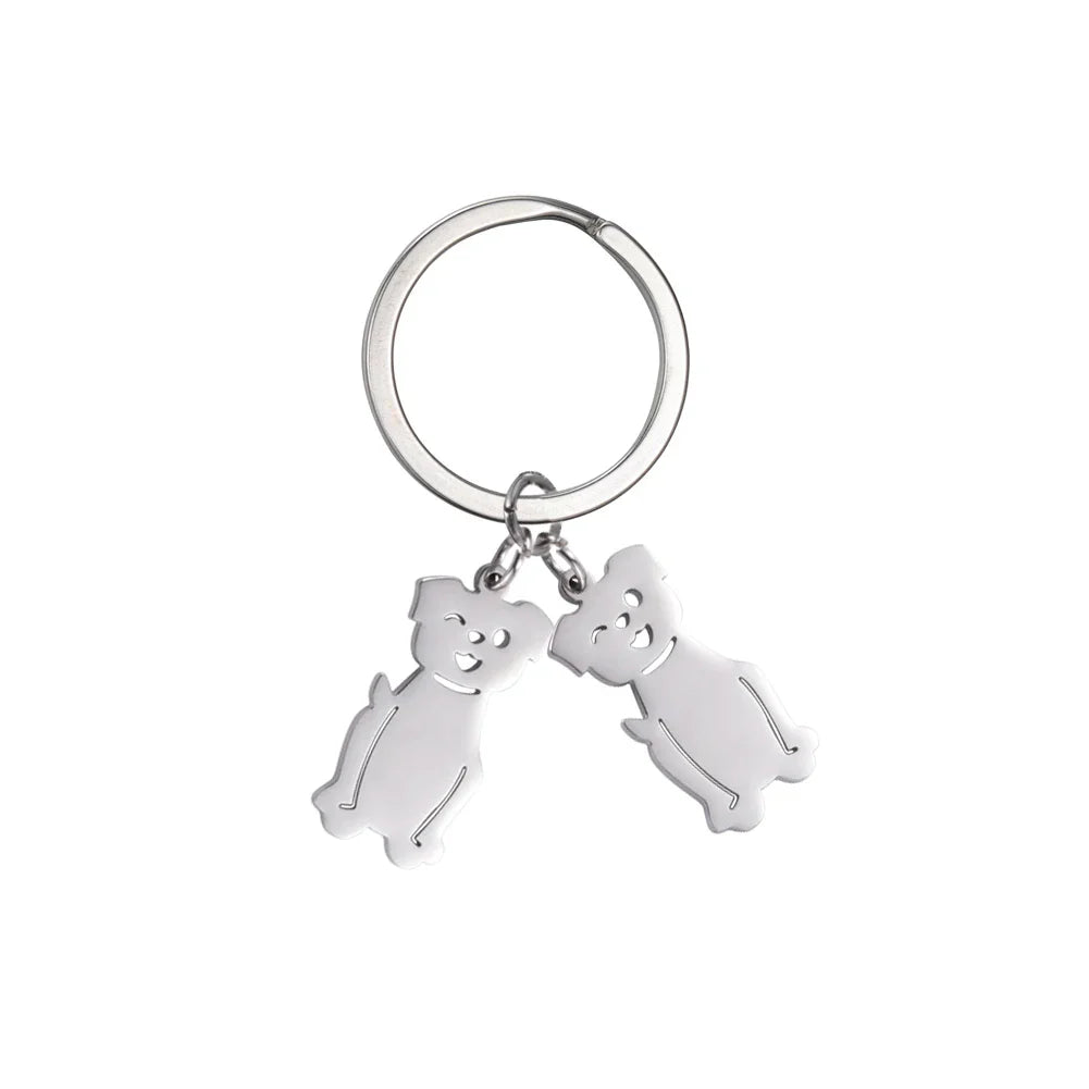 Personalized Kids & Family Keychain – Custom Name Key Chain for Mother’s Day, Couples, Boys, Girls, Pets, Mom, Dad, Baby Gift