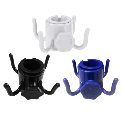 Durable Beach Umbrella Hanging Hook - 4 Prongs Screw Lock ABS Towels Camera Bags Clothes Hanger Camping Holder Trip Clip