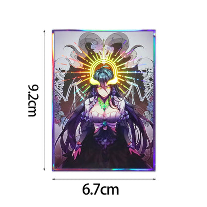 Albedo Holographic Card Sleeves 67x92mm — Anime Trading Card Protectors for PKM & MTG Standard Size