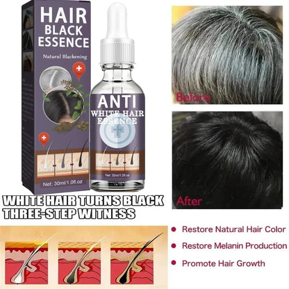 White Hair Remover – Restore Natural Hair Color in 7 Days, Gray Hair Treatment Solution