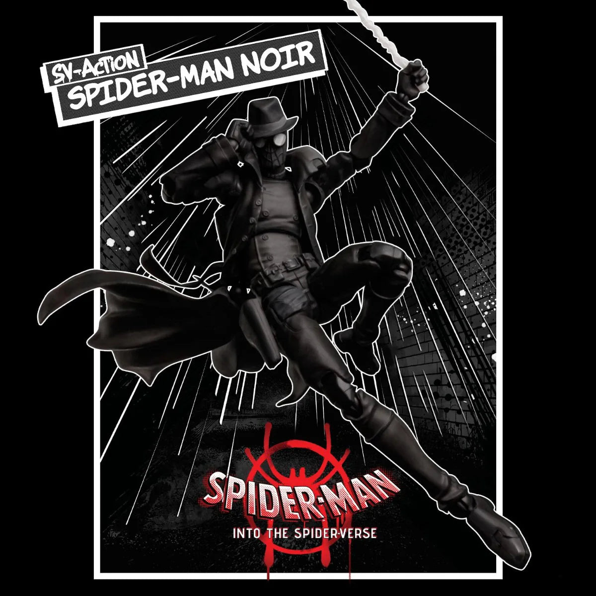 Spider-Man Noir Marvel Legends SHF Action Figure – Peter Parker Ultimate Black Spider-Man Earth-90214, Kids Gift Toy