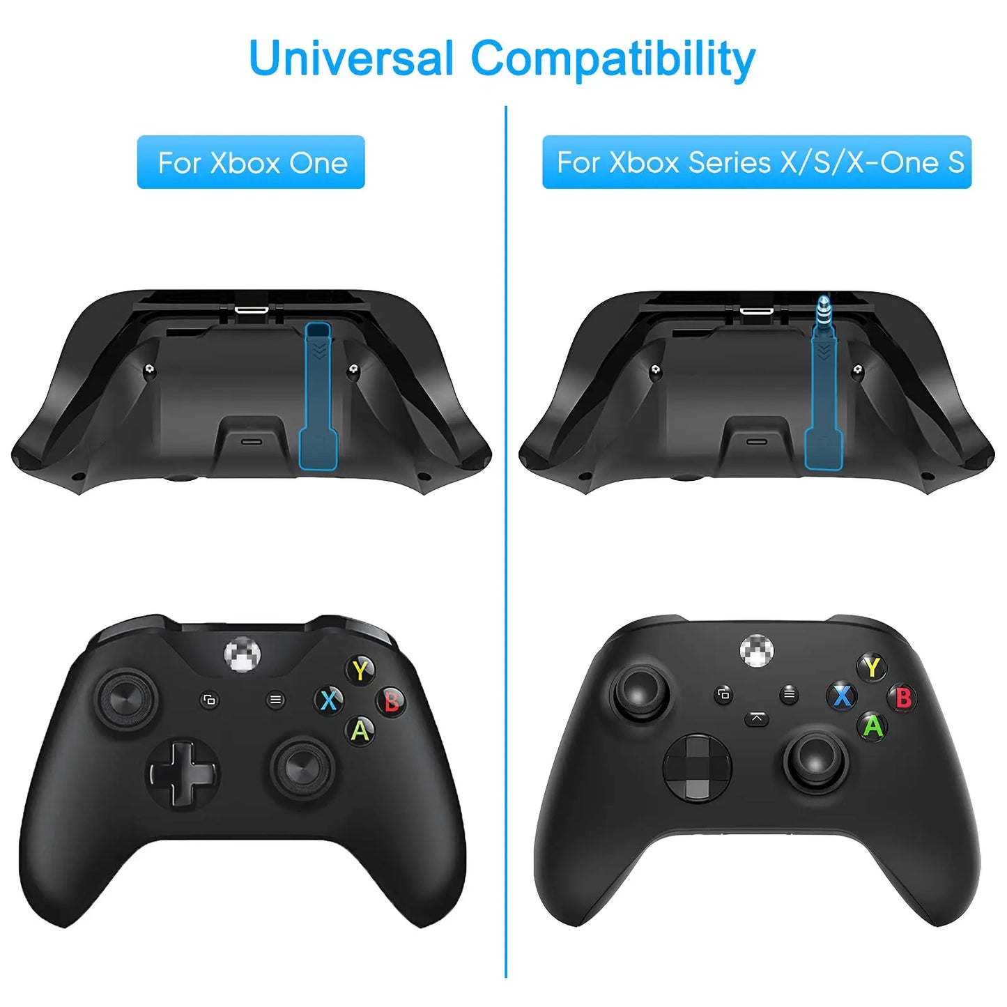 Xbox Series X/S & One Wireless Controller Keyboard — Chatpad Gaming Keypad with USB Receiver & 3.5mm Audio Jack