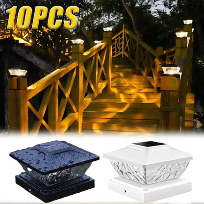 Outdoor Solar Fence Light - Waterproof LED Villa Gate, Column & Pillar Lamp for House and Garden Decor