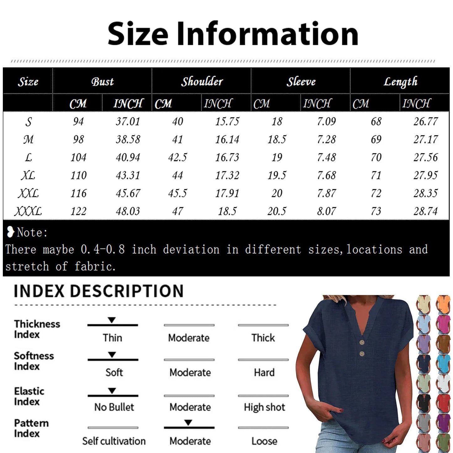Women’s Cotton Linen Button-Down V-Neck Shirt – Breathable Solid Color Summer Office Casual Top 2025