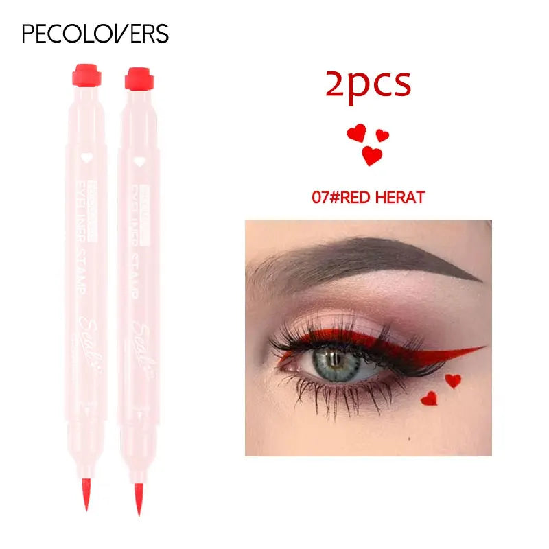 Star Liquid Eyeliner 2-in-1 — Black Moon Stamp Pencil, Waterproof Long-Lasting Easy-Apply Eye Makeup