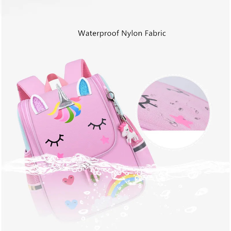 Fengdong Cute Little Girl School Bag - Animal Bookbag for Kids, Small Backpack for Elementary and Kindergarten Students