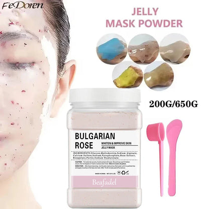 650g Rose Jelly Peel-Off Facial Mask Powder – Collagen Hydroplastic Crystal Skin Care Mask for Face Treatment
