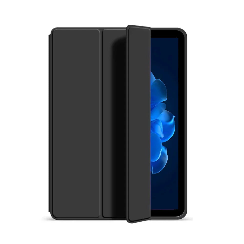 Leather Stand Flip Smart Cover for iPad — Soft Silicone Case for iPad 10th & 11th Gen, 10–11-inch (2022/2025)