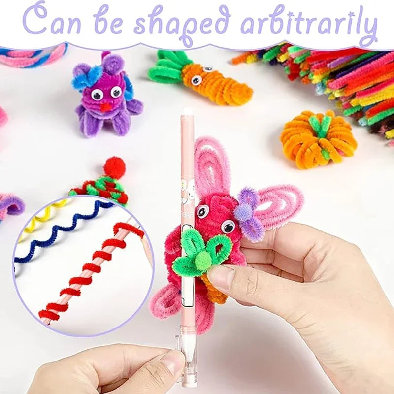 100/50PCS Chenille Stems Bulk – 22 Colors Pipe Cleaners for Kids’ Crafts, DIY Art Projects & Decorations (6mm x 12in)
