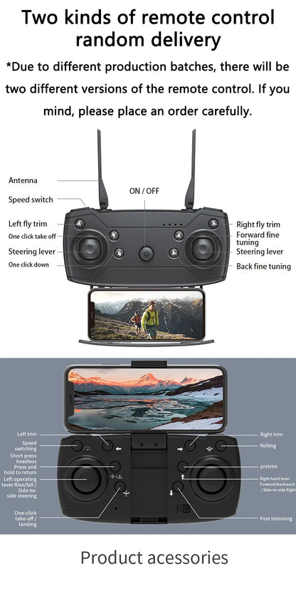 KBDFA 2023 E88 Pro WIFI FPV Drone – 4K/1080P HD Camera, Height Hold, Foldable Quadcopter Helicopter for Kids & Gifts        4o mini