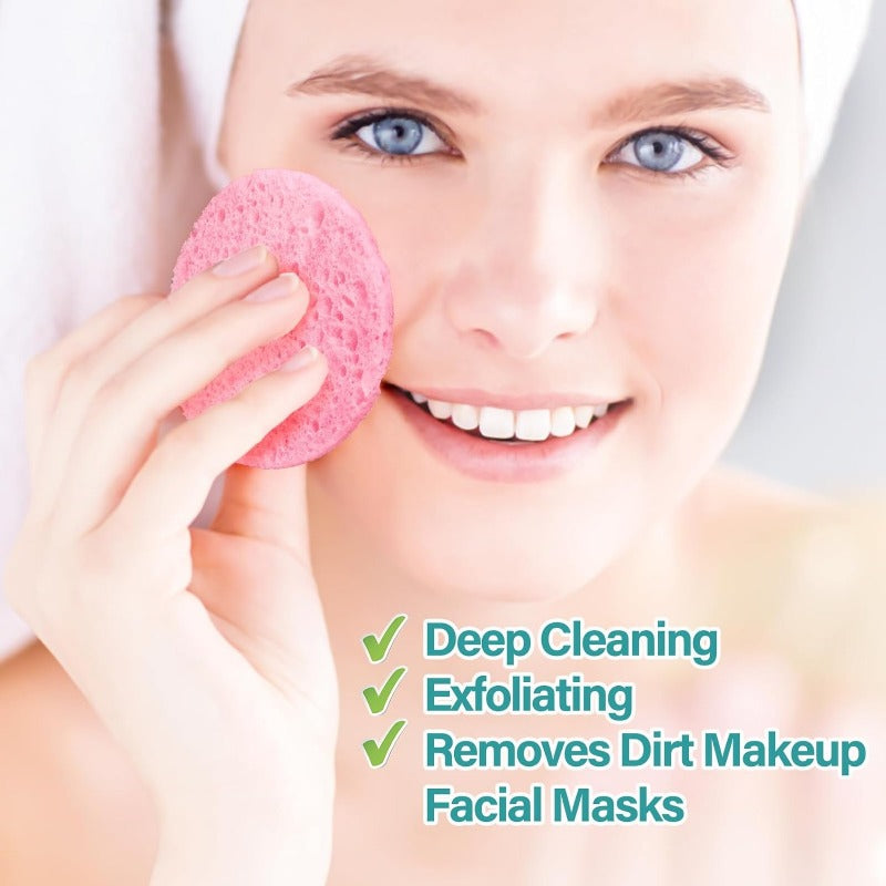 50-1000PCS Compressed Facial Cleansing Sponges – Absorbent, Latex-Free Exfoliating Makeup Pads