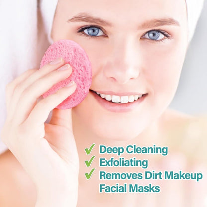 50-1000PCS Compressed Facial Cleansing Sponges – Absorbent, Latex-Free Exfoliating Makeup Pads