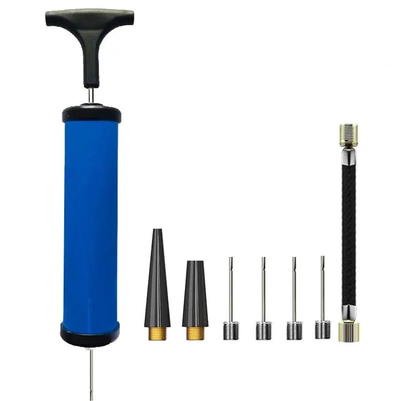 Portable Multifunctional Ball Pump with Needle & Nozzle - Inflator for Football, Basketball, Volleyball, Swimming