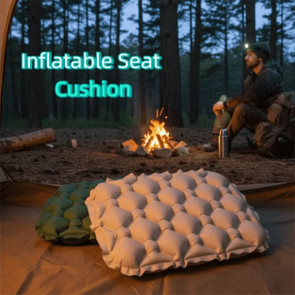 Foldable Inflatable Seat Cushion Moisture-Proof Lightweight Camping Chair Mat Water-Resistant Portable Space-Saving Car & Outdoor Seat Pad