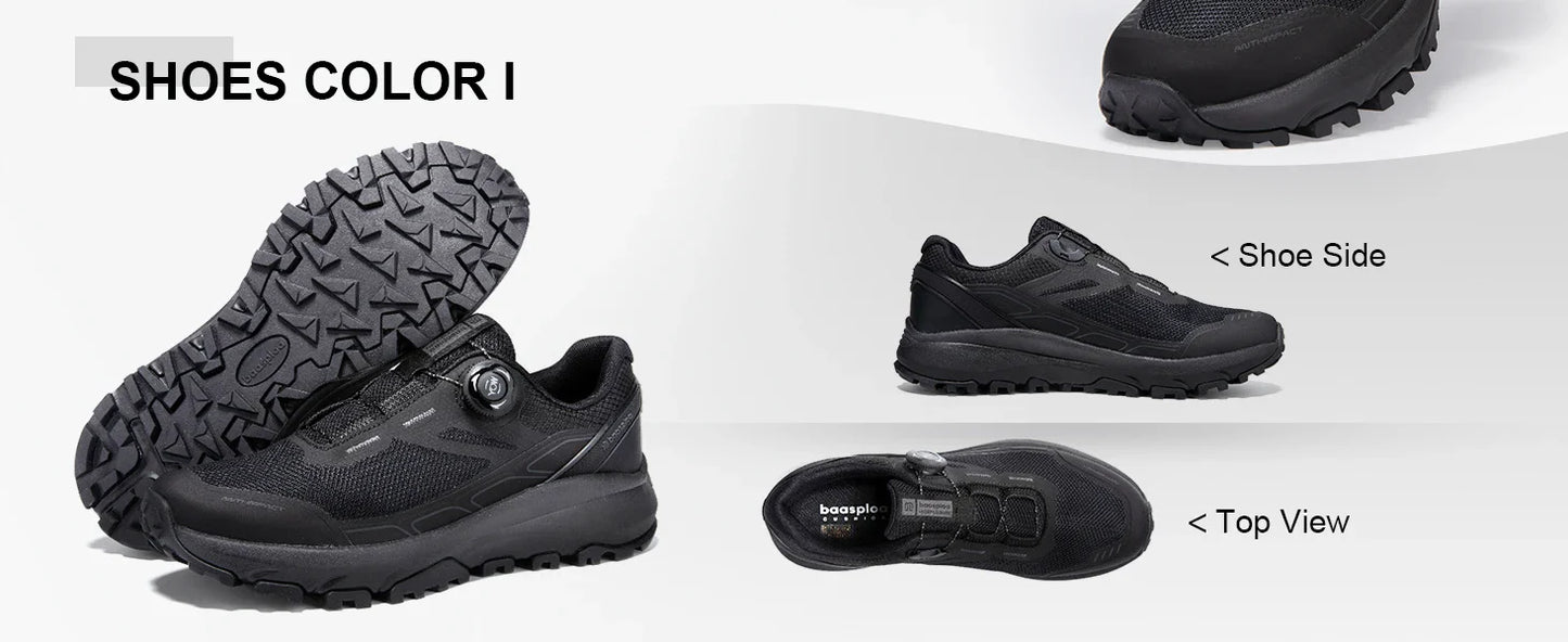 Baasploa Men’s Hiking Shoes – Breathable Outdoor Climbing & Walking Sneakers, Non-Slip & Durable