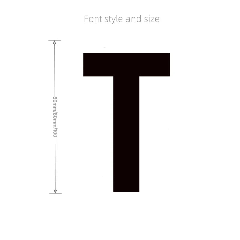 3D Mirror Acrylic Alphabet Wall Stickers – Black English Letters & Numbers for Personalized Door & Room Decor