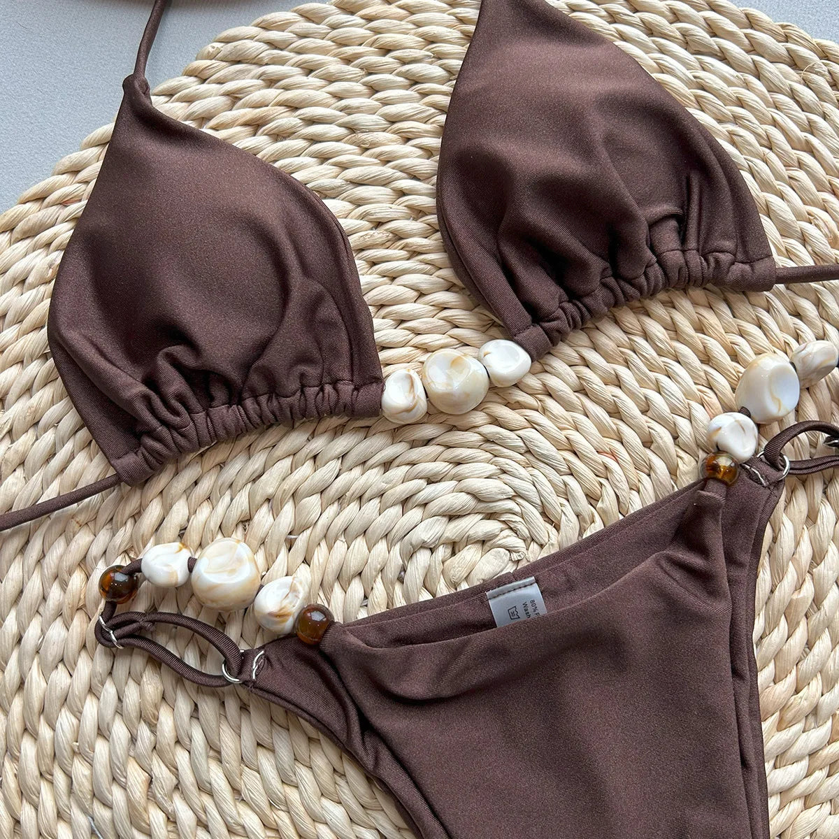 2025 Women’s Sexy Solid Color Bikini – Split Design Swimsuit